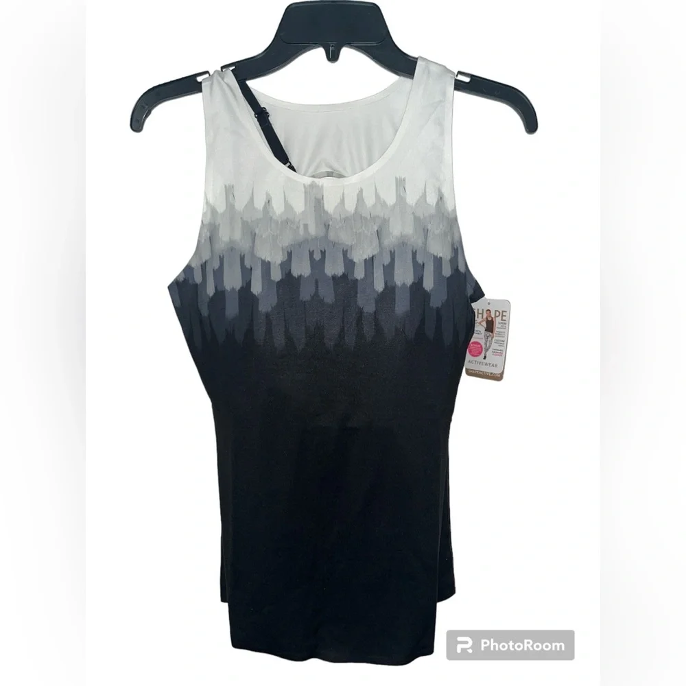 NWT Shape Harness Tank w/ Sports Bra - Black/White/Gray - Sz Medium